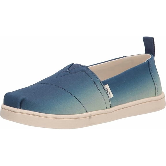 TOMS Little Girls Alpargata Loafer Flat Blue Indigo Size 12 Slip-on Style
