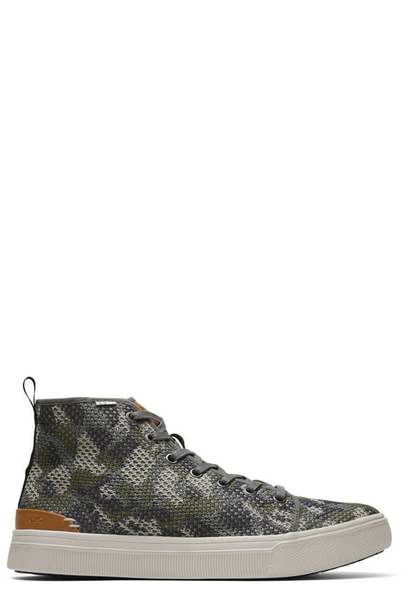 Men's Green Camouflage Travel Lite High Top Sneakers