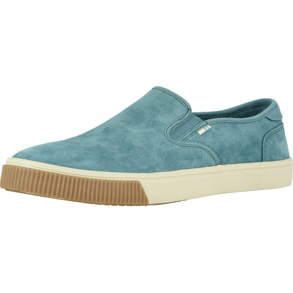 Toms Mens Baja Nubuck Leather Loafers  Sky Blue 8.5 M