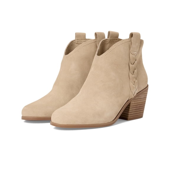 TOMS Women's Constance Western Boot, Oatmeal Suede, 9.5