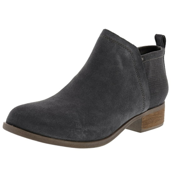 TOMS Women's Deia Side-Zipper Suede Booties