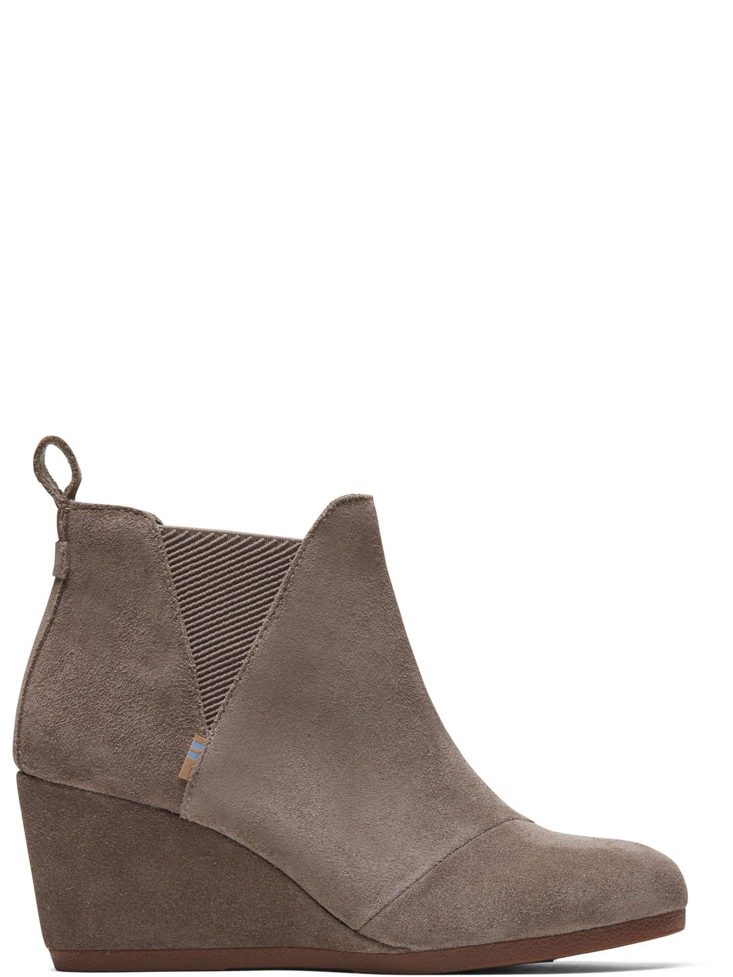 TOMS Women s Gray Suede Kelsey Booties Walmart
