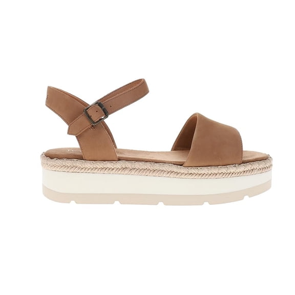 TOMS Women's Ronan Wedge Sandal, Tan, 10