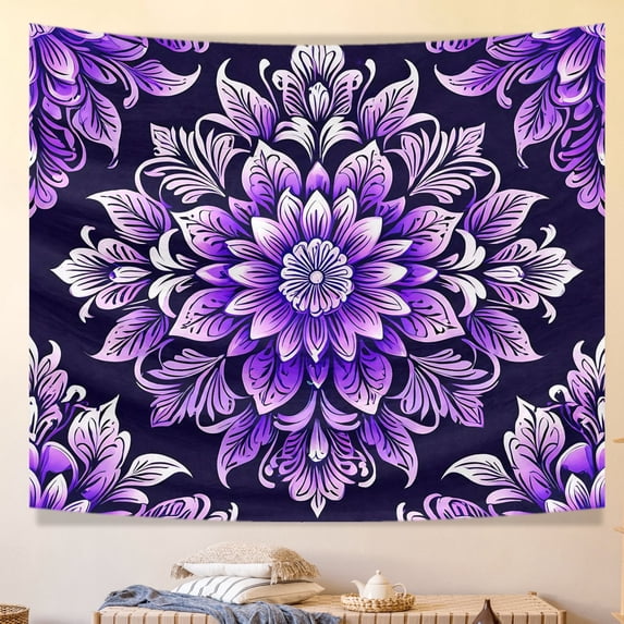 Boho Decorative Tapestry Aesthetic Geometric Shapes Aztec Symbols Minimalistic Durable Big Tapestry Sophistication Symmetrical Boho Tribal Decorative Tapestry Curtain (51x59inch)