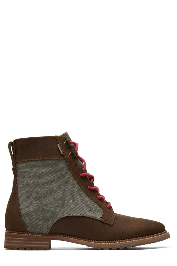 Women's Waxy Suede and Dusty Olive Washed Canvas Nolita Boots