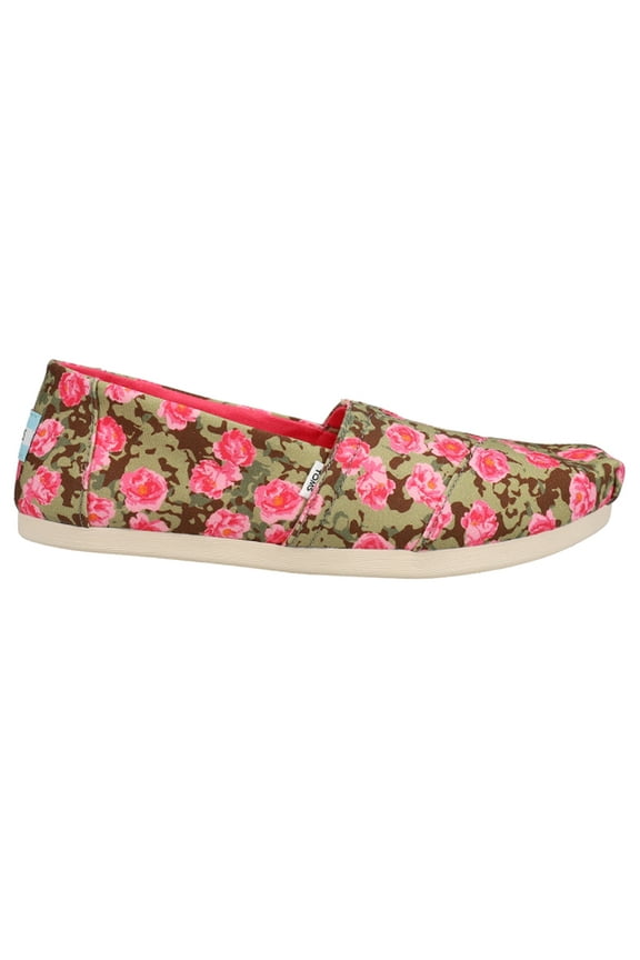 Womens Alpargata Floral Slip On Flats Casual Shoes