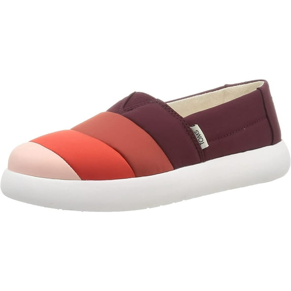 TOMS Womens Alpargata Mallow Puff 7.5 Burgundy Multi