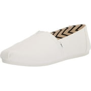 TOMS Womens Alpargata Recycled Cotton Canvas Loafer Flat 9.5 White
