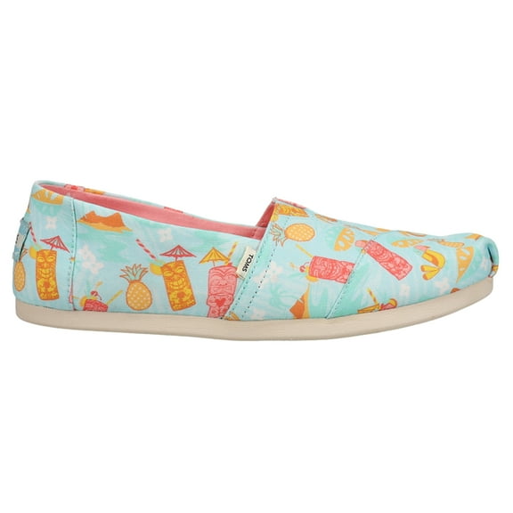 TOMS Womens Alpargata Tropical Graphic Slip On  Flats Casual Shoes