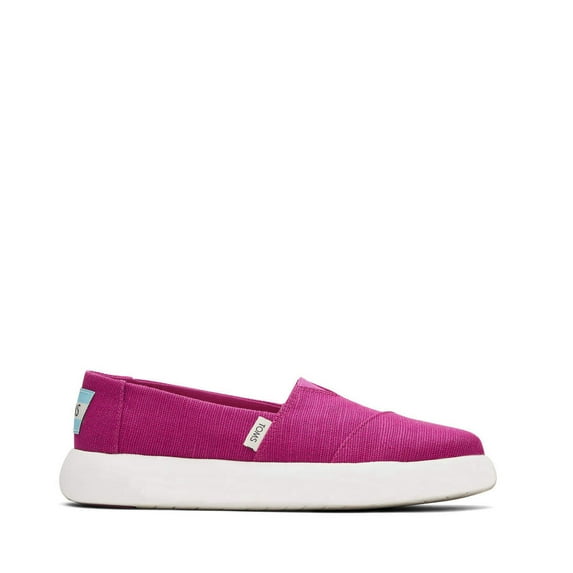 TOMS Womens Canvas Slip On Shoes Sneakers Flats Platform Espadrilles - Fuchsia Pink