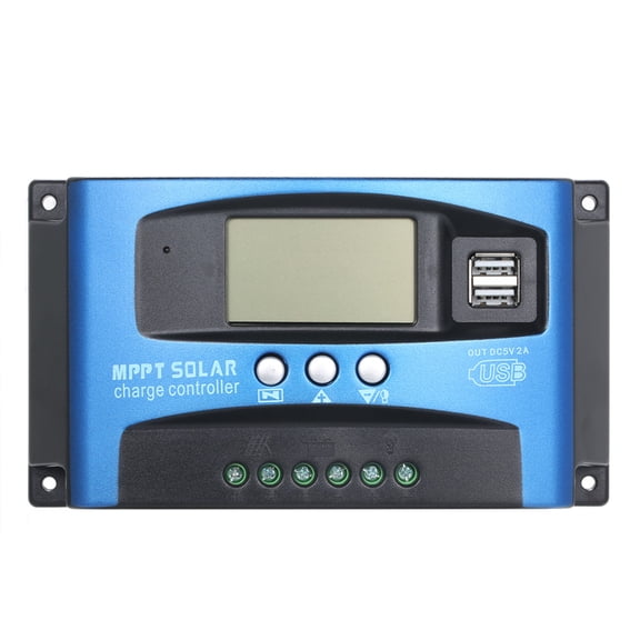 TOMSHOO 100A MPPT Solar Charge Controller Dual USB LCD Display Auto Solar Cell Panel Charger Regulator