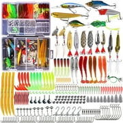 TOMSHOO 327Pcs Fishing Lure Kit with Tackle Box, Combo for Bass, Freshwater