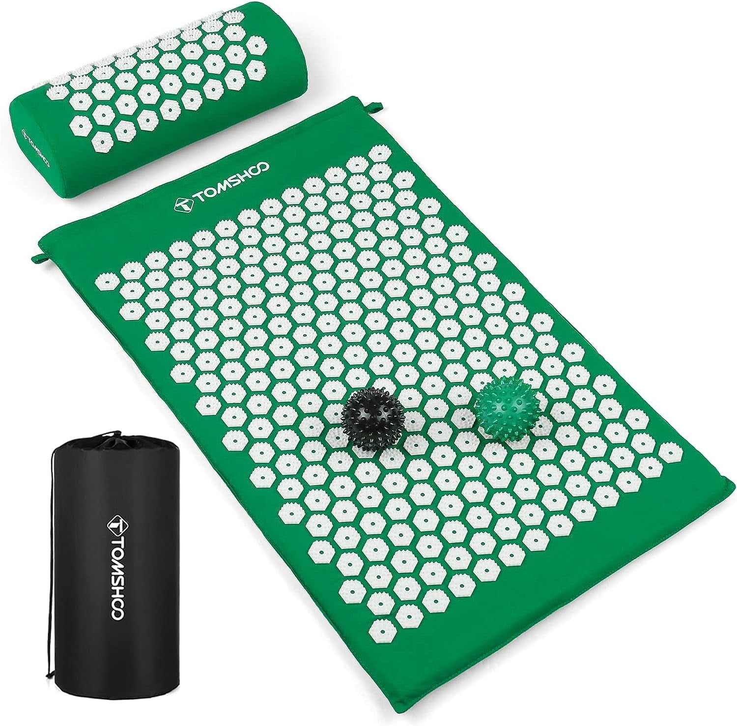 TOMSHOO Therapy Acupressure Mat & Pillow Set, 27''x17'', Head