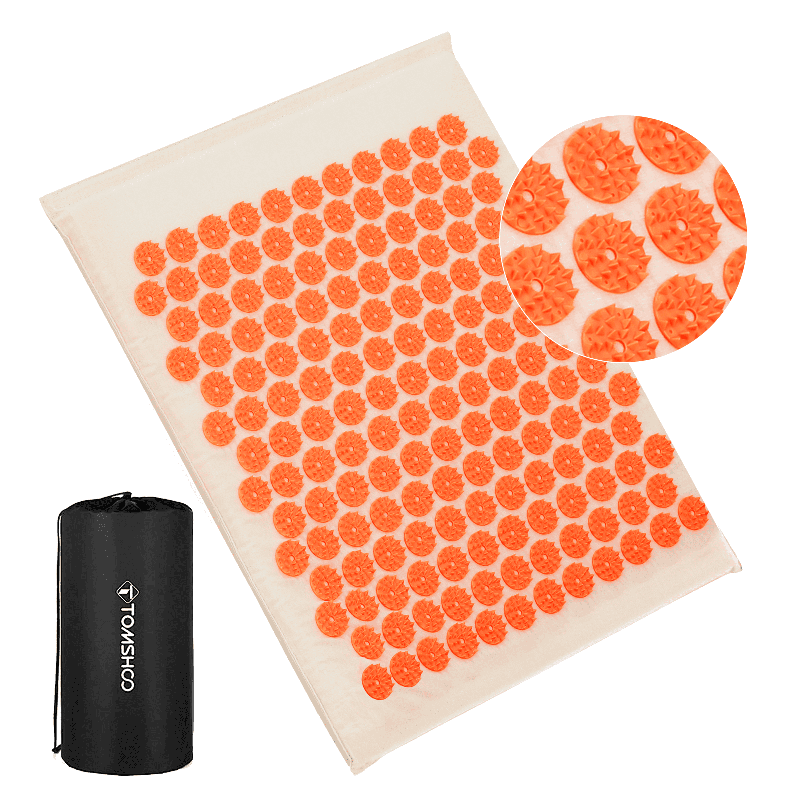 TOMSHOO Acupressure Mat 7800+ Pressure Points Acupuncture Yoga Mat