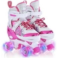 thumbnail image 1 of TOMSHOO Adjustable Quad Roller Skates with 8 Illuminating Wheels, 1 of 8