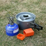 TOMSHOO Backpacking Canister Stove Burners - Camping Cooking Foldable Hiking Supply, Butane Propane Compatible
