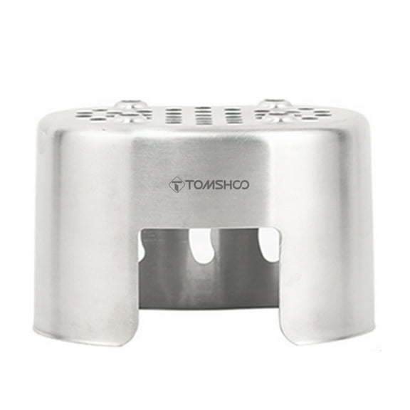 TOMSHOO Canteen Cup Stand Stainless Steel Wood Burning Stove for Camping Hiking Picnic BBQ