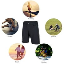 TOMSHOO Men's Baggy Cycle Shorts Breathable Loose-Fit Outdoor Sports Cycle Running Shorts