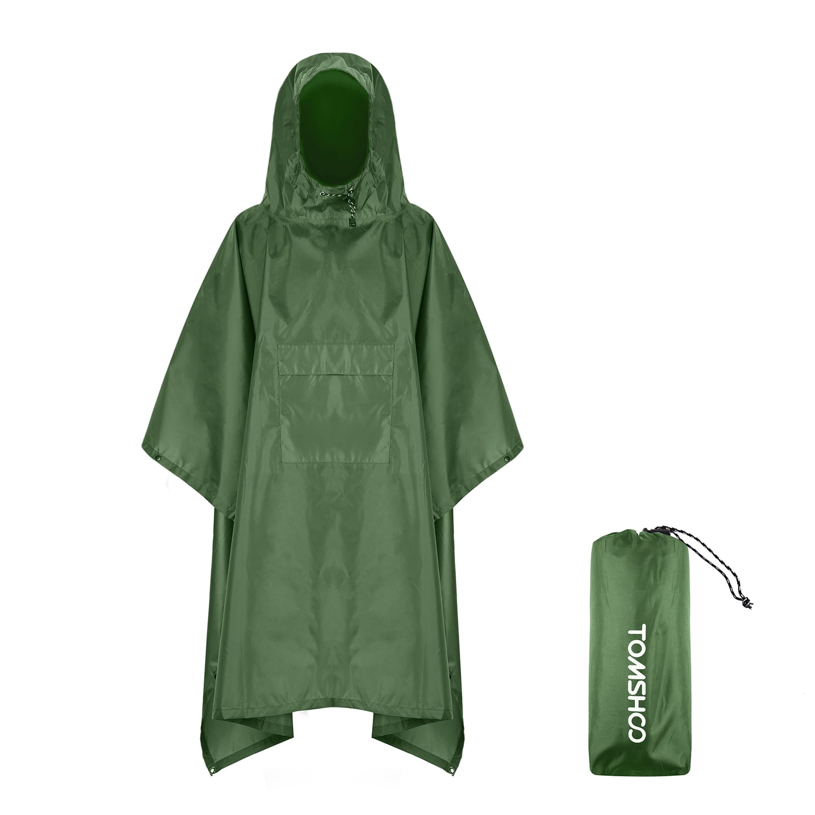 TOMSHOO Rain Poncho, Raincoat, Waterproof Camping Tent, Tarpaulin, 3-in ...