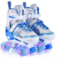 thumbnail image 1 of TOMSHOO Roller Skates for Girls Kids Child Beginners, 4 Size Adjustable Light up Wheels Fun Illuminating Purple Pink Skates for Boys Toddlers Blue L, 1 of 6