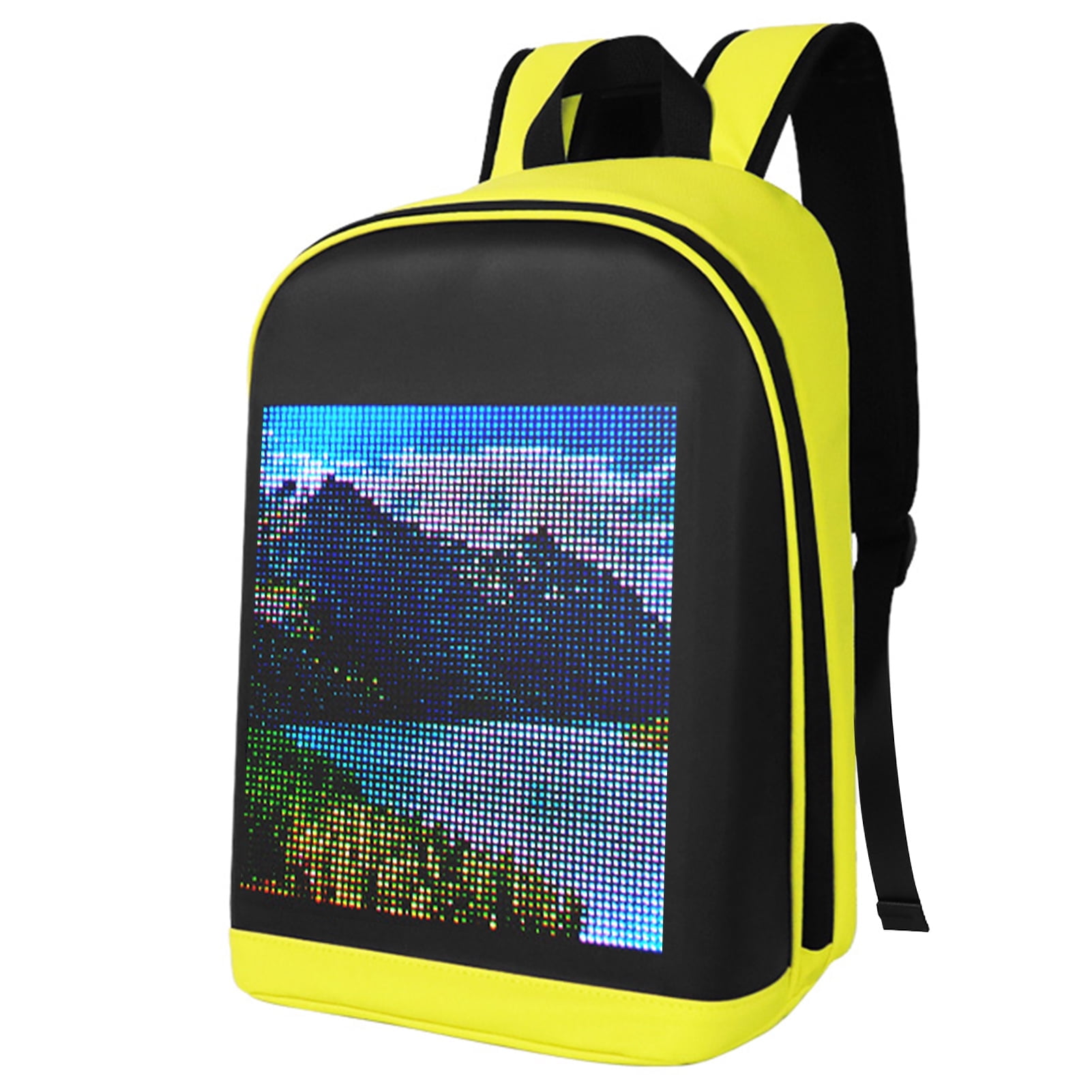 TOMSHOO Smart  LED Backpack with Colorful LED Sign Panel and Programmable, DIY Laptop Daypack Bag
