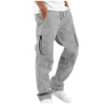 thumbnail image 1 of TOMVIGX Cargo Pants for Men Drawstring Sweatpants Elastic Waist Athletic Hiking Workout Pants Casual Straight Leg Joggers Baggy Work Pants, 1 of 6