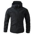 Shell Jacket Army TOMVIGX Men Softshell Jacket Camo Hooded Windbreaker Fleece Lined ...