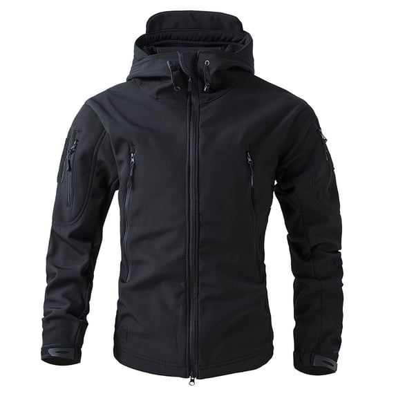 Shell Jacket Army TOMVIGX Men Softshell Jacket Camo Hooded Windbreaker Fleece Lined ...
