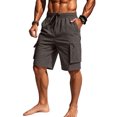 thumbnail image 1 of TOMVIGX Mens Workout Shorts Casual Loose Quick Dry Beach Summer Pants Lightweight Breathable Gym Shorts for Outdoor Running Training with Pockets Dark Gray 3XL, 1 of 6