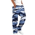 thumbnail image 1 of TOMVIGX Mens Hiking Camo Cargo Pants Athletic Drawstring Sweatpants Elastic Waist Straight Leg Trousers Casual Baggy Work Pants, 1 of 4