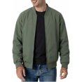 thumbnail image 1 of TOMVIGX Mens Lightweight Bomber Jacket Full Zip Baseball Collar Raglan Sleeve Flight Coat Casual Autumn Winter Outerwear Army Green L, 1 of 4