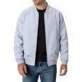 thumbnail image 1 of TOMVIGX Mens Lightweight Bomber Jacket Full Zip Baseball Collar Raglan Sleeve Flight Coat Casual Autumn Winter Outerwear Light Gray 2XL, 1 of 4