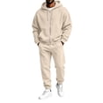 thumbnail image 1 of TOMVIGX Mens Track Suits 2 Piece Set Solid Zip up Hoodie & Drawstring Joggers Trendy Casual Athletic Sweatsuit Outfits, 1 of 6