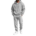 thumbnail image 1 of TOMVIGX Mens Track Suits 2 Piece Set Solid Zip up Hoodie & Drawstring Joggers Trendy Casual Athletic Sweatsuit Outfits, 1 of 6