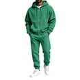 thumbnail image 1 of TOMVIGX Mens Track Suits 2 Piece Set Solid Zip up Hoodie & Drawstring Joggers Trendy Casual Athletic Sweatsuit Outfits, 1 of 6