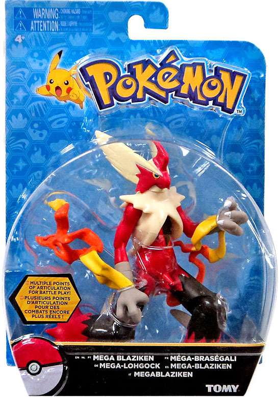 TOMY Pokemon Mega Blaziken Action Figure, 11 Points of