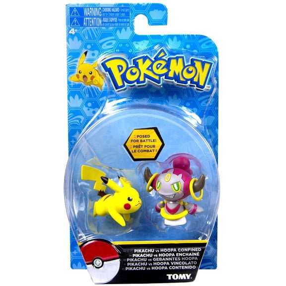 Pokemon Action Pose Pikachu vs Hoopa Confined Mini Figure 2-Pack