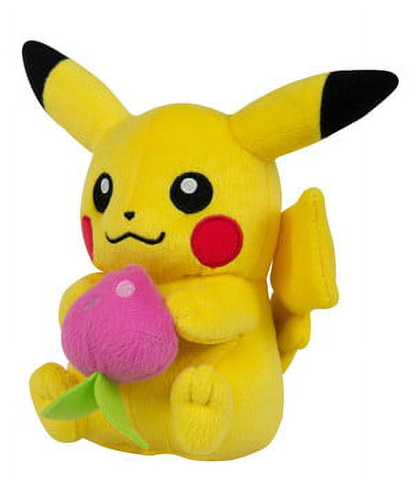 TOMY Official 2017 Mew and Pikachu Pokemon Yellow Pink 8" Soft Plush  Toys