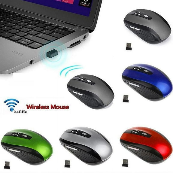 TONAIN 2.4GHz Wireless Cordless Mouse Mice Optical Scroll For Laptops PC Computer