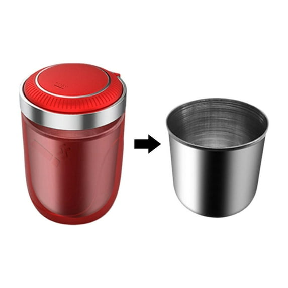 TONAIN Auto Car Ashtray Cigarette Cup Ash Holder with Led Light Lid Portable UK HOT U4