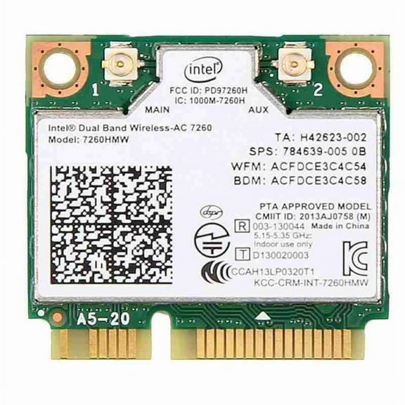 TONAIN Intel Wirel-AC 7260HMW Network Card Half Mini PCIe Wifi Card Wares H3C7