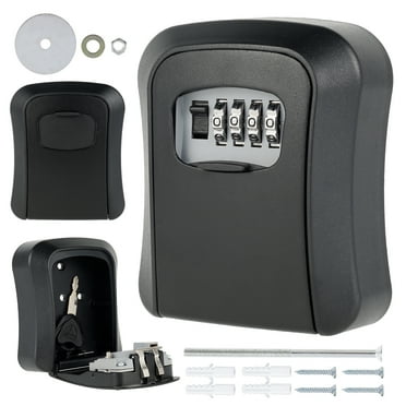 TONAIN Key Lock Safe Box,Wall Mounted Outdoor Key Lock Box 4 Digit Combination Key Storage Box for Home Indoor Outdoor