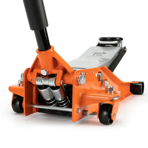 TONDA Car Jack, 3 Ton Low Profile Hydraulic Floor Jack with Dual Pump System, Rapid Lift, Orange