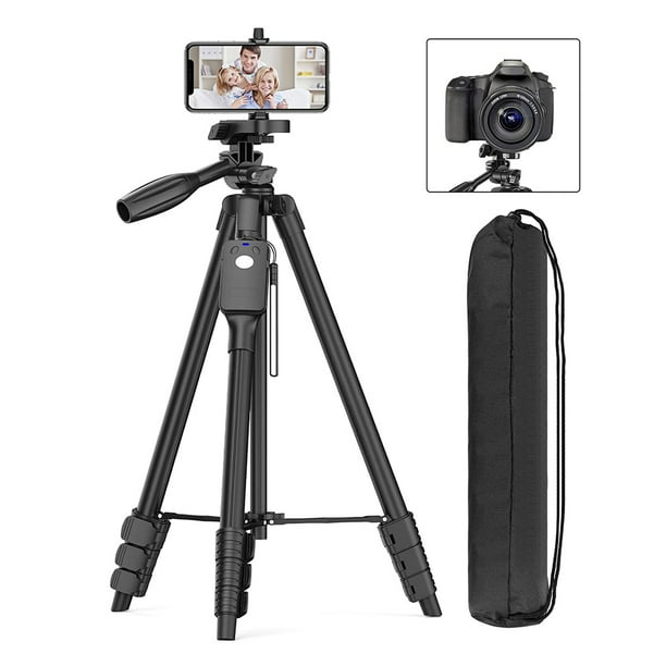 TONEOF 60" Camera Tripod with Travel Bag,Cell Phone Tripod with Remote
