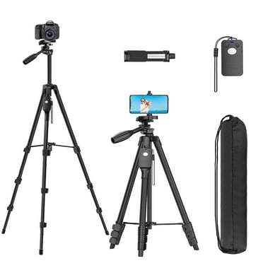 TONEOF 67" Camera Tripod with Travel Bag,Cell Phone Tripod with Remote,Tripod Stand with Phone Tripod Mount&1/4”Screw,Compatible with Phone/Camera/Projector/DSLR/SLR