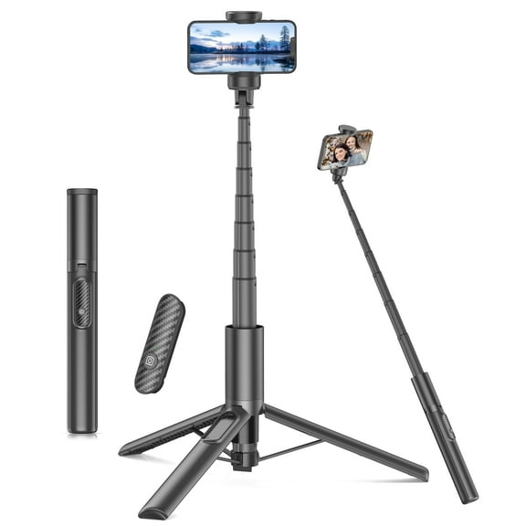 TONEOF 67" Selfie Stick Tripod for Phone 4"-7", Cellphone Travel Tripod Stand for Video Recording