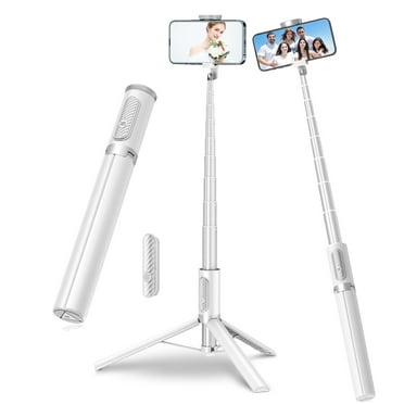 TONEOF 67in White Phone Tripod Selfie Stick with Remote control Portable for 4-7” iPhone and Android