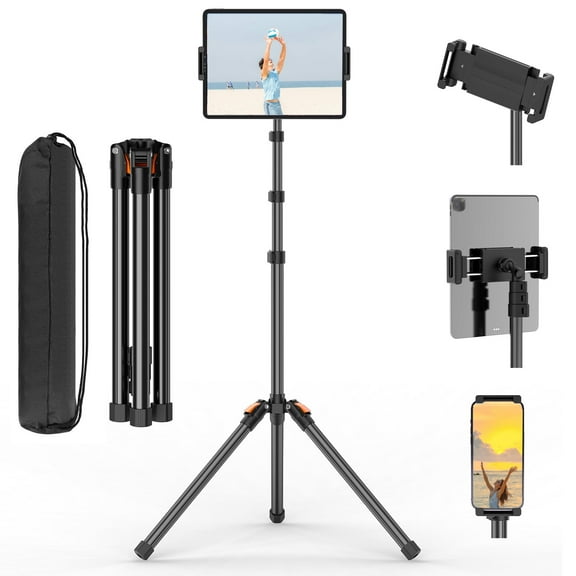 TONEOF 72IN Tablet Stand, 360° Rotating Tablet Tripod, Height Adjustable Floor Stand Tripod, Portable Cell Phone Tripod for Cell Phone/Tablet