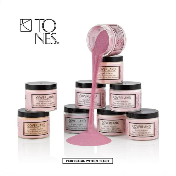 TONES COVERLAND ACRYLIC NAIL POWDER "TOASTED ALMOND " - Limited Edition Acrylic Powder for Nail Design, Sculpting, and Masking Nail Bed Imperfections - Professional Acrylic Nail Supplies (3.5 Oz)