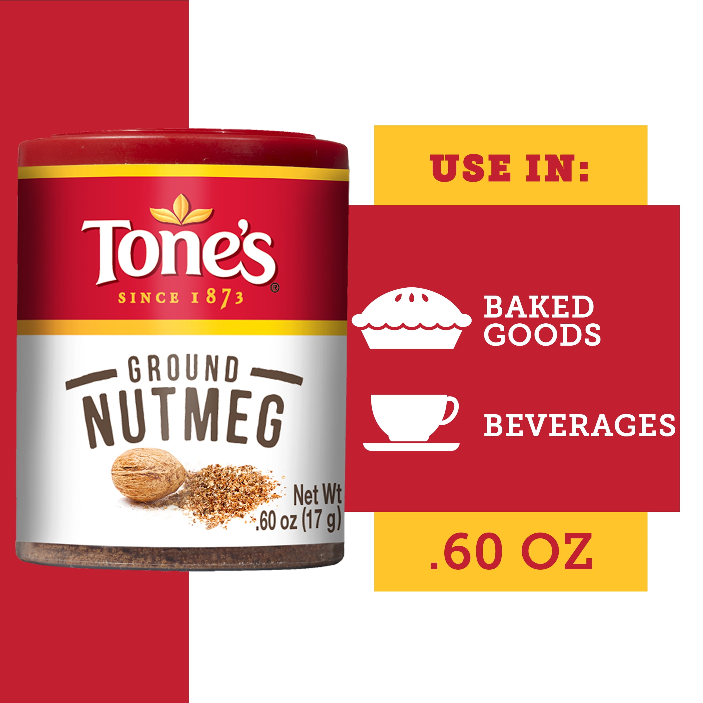 Tone's Ground Nutmeg, 0.60 oz